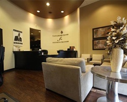Welcoming reception desk and waiting area