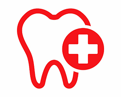 illustration of tooth with first aid kit 