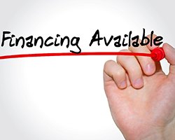 financing available written with marker  