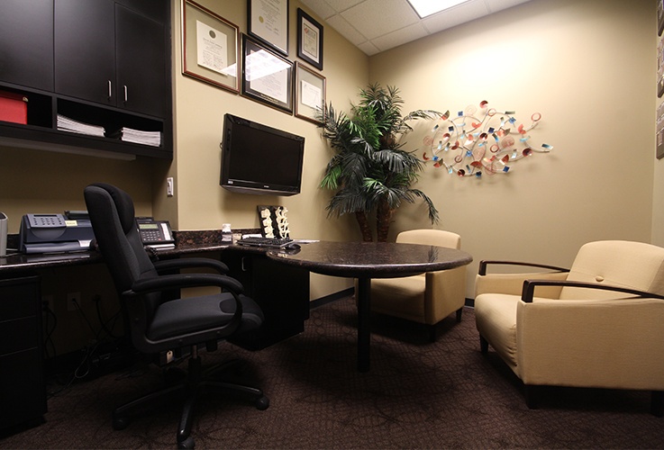 Dental office consultation room