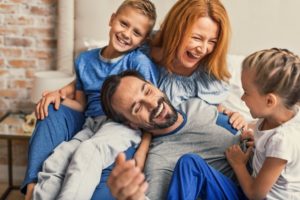 Family smiling