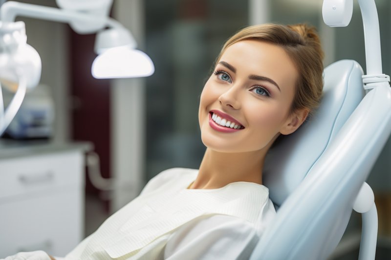 a woman at the dentist’s office