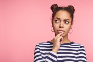 Woman wondering if store-bought whitening products work